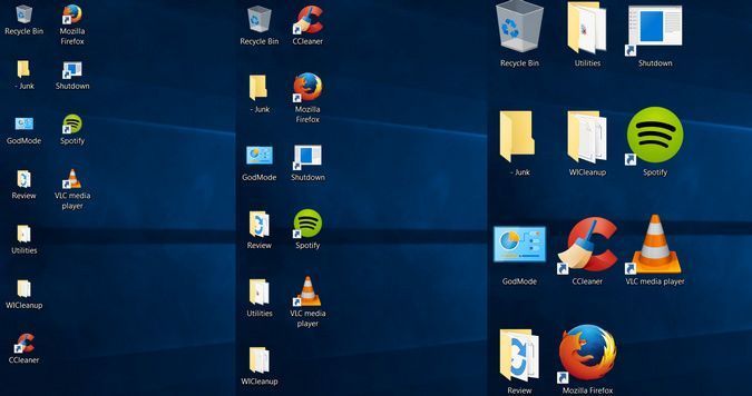 Adjust the size of the desktop icons