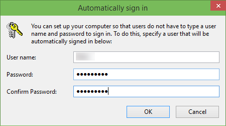 Set up auto-login to save time typing in passwords