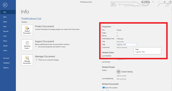 Locating files with tags